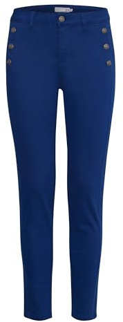 fransa FRMAX PA 1 Damen Hose Stoffhose mit Stretch-Anteil Tight-Fit, Größe:36, Farbe:Bellwether Blue (193943)