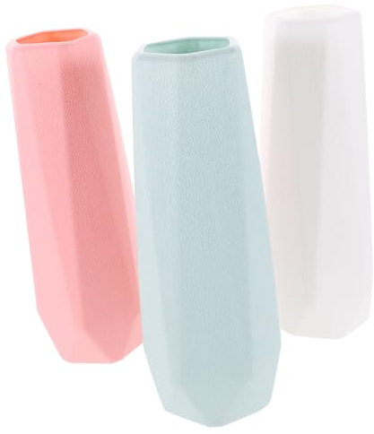 Zerodeko 3piezas Jarrón Geométrico Decorativo Florero De para Escritorio para Rosas y Arreglos