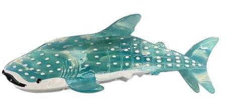 Porceosy Clip per capelli a forma di animale marino Set di artigli da doccia con acido acetico antiscivolo grande squalo balena testa posteriore da donna cattura A