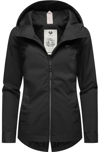 Ragwear Damen Übergangsjacke Monade Übergang wasserdicht mit großer Kapuze