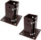 Unibos Heavy Duty Fence Post Decking Bolt Down Support Holder Clamp for Posts 75mm x 75mm New (2, Pack)