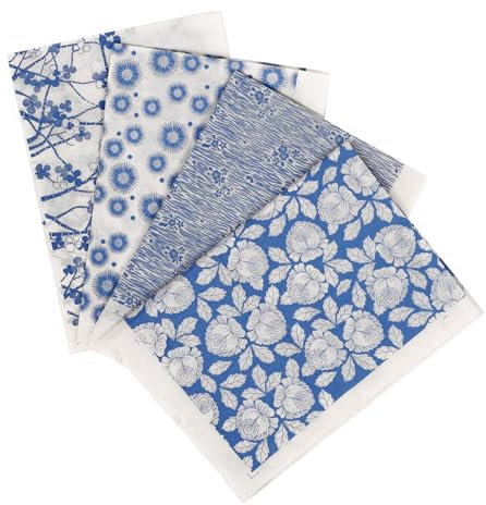 HOODANCOS 4 Stück Unterglasur-Transfers Keramik-Abziehbilder Hochwertige Töpferei Glasur-Blumenpapier für DIY Kunst & Profis Dekoration Langlebig Einfach zu Verwenden