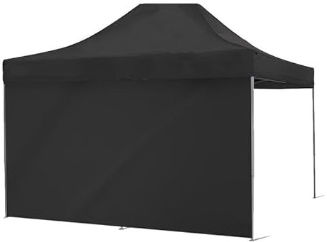 OCC MOTOR SPORT 2 x Wandzelt, schwarz, 3 x 2, 40 mm, 420 Oxford, Schwarz, 3 x 2 metros, Lässig