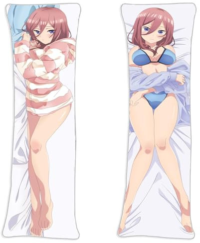 Anime-Körperkissen, Körperkissen, Nakano Miku, Spielcharakter-Bezug, umhüllende Weichheit, Perfekter Kissenbezug, 60 x 180 cm, PfirsichQYKTOIZIKI6-4