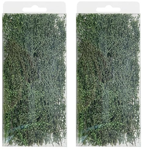 Woohome Racimo de Arbustos Grass Tufts Utilizado para Paisajes en Miniatura, Modelo de Césped Estático para El Paisaje del Jardín de Bricolaje, Verde Oscuro