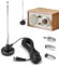 YIZWINS Antenne DAB et FM Télescopique avec Base Magnétique et Câble d'Extension de 3m pour Réception Radio Stéréo