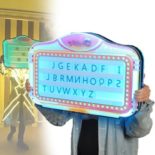 forplubossmmp Message D'affichage Éclairé par LED Panneau Lumineux Présentateur De Lettres De Couleur Présentateur LED Lumineux À Main pour Ktv, Boîte De Nuit, Fête, Cafés avec 26 Lettres