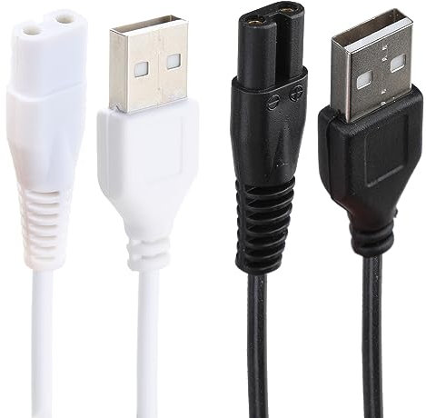 2pcs Charging Cord for Water Flosser, Portable USB Replacement Charger Cable Power Adapter Supply Compatible with FC156 FC1591 FC159 FC256 FC259 Water Flosser 5V Flashlight Shaver Hair Clipper