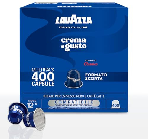 Café Lavazza Capsules compatibles Nespresso Crema&Gusto Classico, 400 Capsules