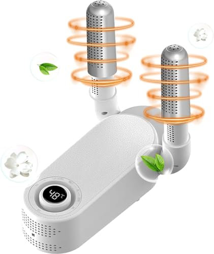 MEETOZ Boot Dryer for Shoes, Shoe Dryer with Heat Blower, Glove Dryer & Boot Warmer - Folding Design Adjustable Dry Rack - Telescopic Bendable Dry Ports - Intelligent Timer 