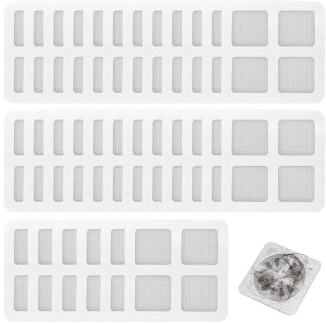 Rejilla Desague Ducha, 30pcs Atrapa Pelos Ducha, Coladores de desagüe Desechable, Filtro Tapa Desague Ducha para Fregadero, Ducha, Tapa de desagüe de bañera, colector de Cabello, Accesorio Ducha para