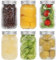 LIMILI Glass Jars with Lids, 6 Pack 500ml/16 oz Multipurpose Mason Jars for Food Storage, Jam, Pickling, Canning, Preserving, Meal Prep