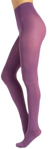 CALZITALY Collants Opaque en Douce Microfibre de Couleur | S, M, L, XL, XXL, 3XL, 4XL | 80 DEN | Fabriqué en Italie (3XL, Violet)