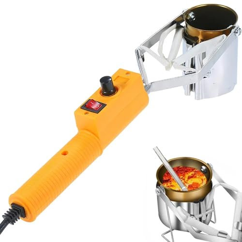 Pot de fusion de plomb, creuset de four en étain pour faire fondre le métal, pot de fusion électrique avec support pour creusets de plomb et métal de fusion, adapté aux moules de poids de pêche