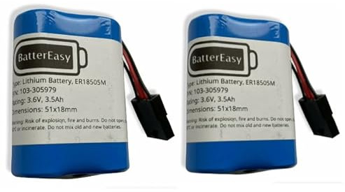 2 x Visonic Powermax Battery for MCS-740 Pack of 2 Siren Alarm SR-740 PG2 PowerMax Box 2XER18505M 103-304742 Pair