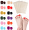 288 pcs False Toenail Set, 24 Colors False, Reusable Acrylic Toenals for Girls Nail Salon,12 Bright Color Fake Toenails for Summer Nail Art，False Nails with Adhesive Stickers