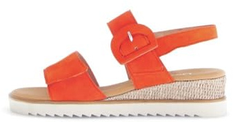 Gabor Damen Riemchensandalen, Frauen Sandalen,sommerschuhe,freizeitschuhe,offene schuhe,strandschuhe,absatz,pumpkin(Bast/crem),40 EU / 6.5 UK