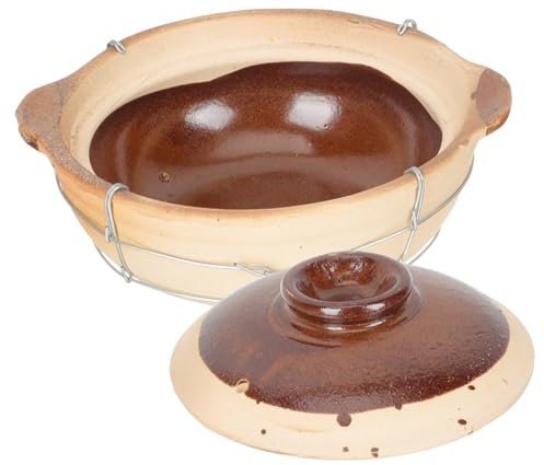 CRILSTYLEO pentola per la casa padella padelle pentolino fornaio di pane a lievitazione naturale teglia per il pane forno pentole per stufati di terracotta pentola di stufato ferro da stiro