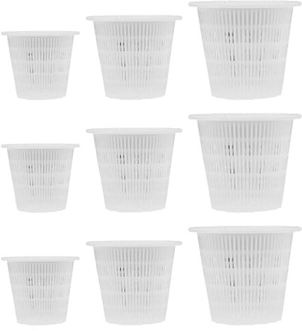 hifrom Orchideentopf Transparent Orchideentöpfe, Anzuchttöpfe Pflanzentöpfe Plastik, Kunststoff Pflanztöpfe Harte Orchideen Blumentöpfe Zimmerpflanzen Pflanzentopf für Drinnen (Transparent-9 Stück)