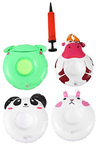 Abaodam 1satz Aufblasbarer Getränkehalter Kreative Tierdesigns Für Pool Mit Handpumpe Für Sommerpartys Und Wasseraktivitäten