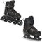 RAVEN Inline Skates Inliner für Kinder und Erwachsene OPTIONAL 2in1 mit Schlittschuhen verstellbar (Oxen Black mit Kufen, 42-45 (27,5cm-30,5cm))