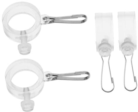 Toyvian 4 Pièces Clips de Mât de Plastique Roulement Anneaux de Enroulement pour Fixation de Drapeaux de Support Rotatif pour Mât