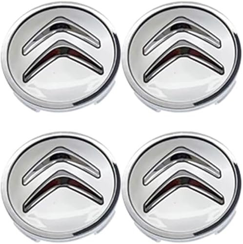 jyszq Cache Moyeu pour Citroen C3 2013-2017 60mm, Voiture Enjoliveurs Centre De Roue Étanche Poussière Roue Jante Capuchons Accessoires,D