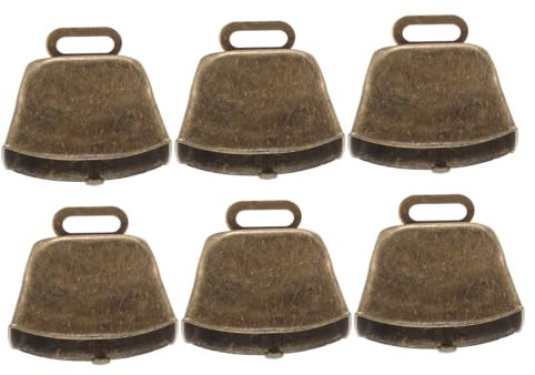 Sosoport 6stücke Metall Kuhglocken Für Hunde Und Tiere Kompakte Glocken Aus Kupfer Lauter Klang Für Sportveranstaltungen Rustikale Weideglocken Mini Glocken Als Schmuck