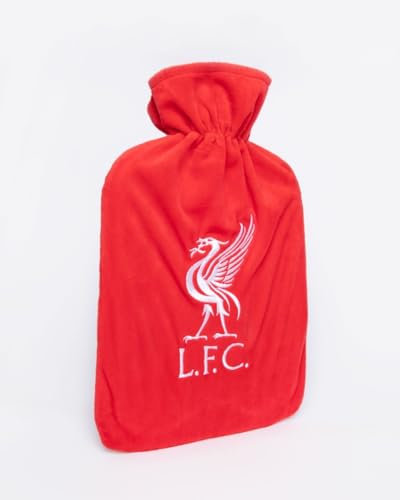 Liverpool FC Hot Water Bottle, Red with Embroidered Liver Bird Logo