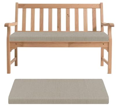 Generisch Bankauflage, Abnehmbarem Sitzkissen Banks, rutschfeste Gartenbank Auflage, Waschbar Sitzauflage Banks für Innen Outdoor Fensterbank Couch ban k Eckbank Auflagen,Light Gray,200x45x5cm