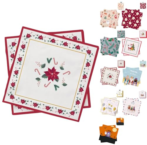 ANDINUS Servietten, 40 Stück, 33 x 33 cm, dekoriert, lustige Designs für Partys, Geburtstage, Veranstaltungen, Feiertage, Weihnachten, Könige, Neujahr, Büro und den täglichen Gebrauch