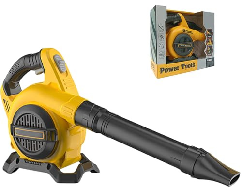 Suxdlan Kids Leaf Blower That Really Works, Realistic Child-Friendly Battery Powered Educational Pretend Play Toy for Home Preschool