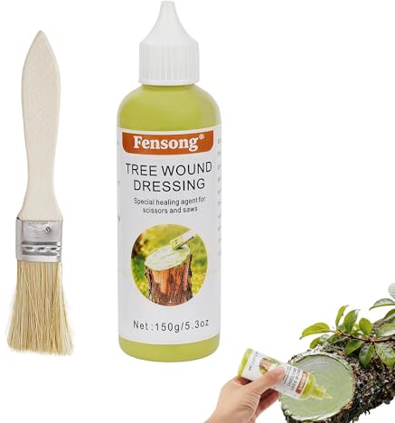 Fensong 150g Tree Wound Sealer and Pruning Paste - Physical Barrier for Cut and Graft Protection on Bonsai, Fruit Trees, Roses Waterproof, Flexible Film for Natural Healing