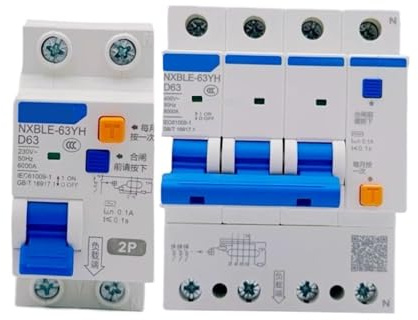 Disjoncteur différentiel NXBLE-63YH type D 100 mA 0,1 A, interrupteur magnéto-thermique NXBLE 32 A 40 A 63 A 125 A(1P N,10A)