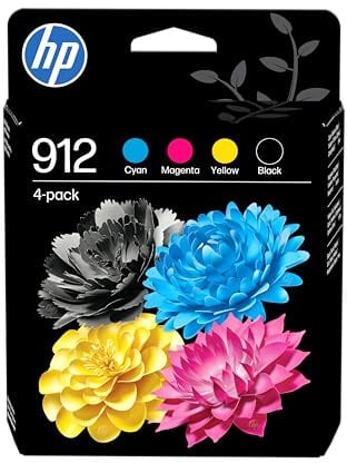 HP 912 4-Pack CMYK(4) Original Combo Ink Cartridge