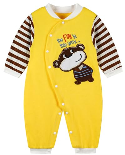 Bambino Pagliaccetto in Cotone Ragazze Ragazzi Pigiama Tutina Fumetto Outfits, 6-9 Mesi
