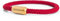 Akitsune Silvus Nylonarmband | 5mm Dick | Armschmuck Damen Herren Edelstahl Armband Magnetverschluss - Mattgold - Weinrot 21,5cm