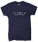 Wolkenbruch® T-Shirt Achselzucken Strichmännchen, Navy, Gr.XL