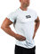 Satire Gym - Sportshirt Herren Kurzarm - Sport Shirt Männer - Slim Fit T-Shirt als Activewear Funktionsshirt für Fitness, Laufen, Bodybuilding (Weiß - Satire Gym Print, XL)
