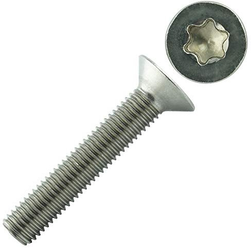 Eisenwaren2000 | M4 x 70 mm Senkkopfschrauben mit Innensechsrund TX - T20 (30 Stück) - DIN 965 - ISO 14581 Senkkopf Schrauben - Gewindeschrauben - Vollgewinde - Edelstahl A2 V2A - rostfrei