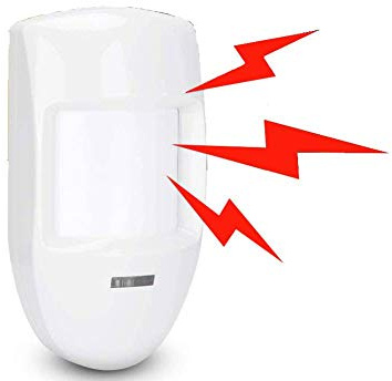 Bewegungsmelder, Wired 12V Indoor Dual Infrarot Sonde Anti-Diebstahl Alarm Detektor, tragbare Weitwinkel PIR Sensor (mit einem Alarm verwendet)