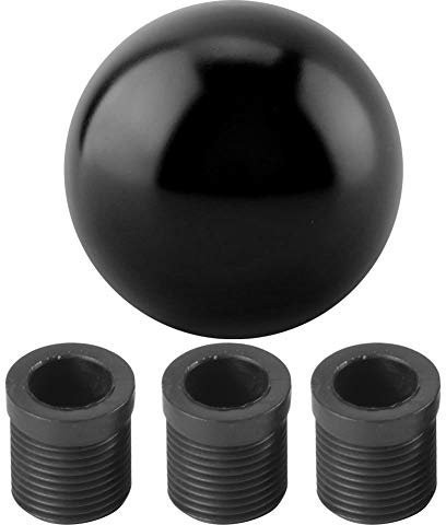 Schaltknauf Auto Manuelle Knopfschaltung Schaltkopf Runde Kugelform Für Universalauto(SCHWARZ)