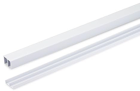 Randall Manufacturing 1/4 Plastic Sliding Door Track (White, 4 FT Long)