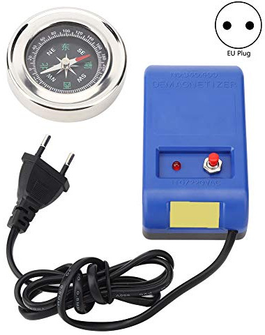 April GeschenkEntmagnetisierer, 110V-220V tragbarer, bequemer Uhrentmagnetisierer, entmagnetisieren Sie bewegliche Teile der Uhr für die Reparatur der Uhr. Überprüfen(European
