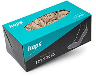 Kaps Try Socks, Hygienic Pop Socks Ideal for Trying on Shoes, Box of Disposable Foot Stockings, 72 Pairs of Uni-size 20 Denier Nylon Foot Socks