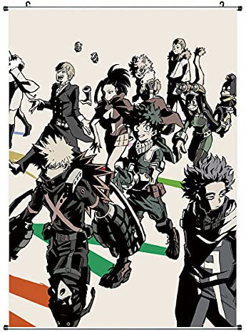 CosplayStudio My Hero Academia Rollbild aus Stoff | Kakemono 90x60cm | Motiv: Klasse 1A