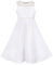 Sunny Fashion Mädchen Kleid Formal Weiß Chiffon Spitze Pailletten Taufe Hochzeit Brautjungfer Kommunionkleid Gr. 146