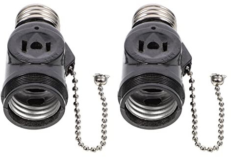 OSALADI Zugschalter+für+lampe Lampenfassung Mit Steckdose E26 Leichtseckbl? Ziehkettenkettenleuchte Ziehkettenlampe Lampenbuchse Ziehkettenschalter Steckdose Lampenfassung Steckdose Lampenfassung