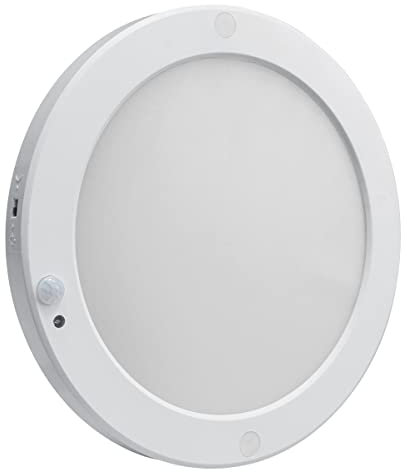 Long Life Lamp Company PIR LED Motion Sensor Ceiling Light Round Surface Mount 18w Panel 6500k High Brightness SMR18W
