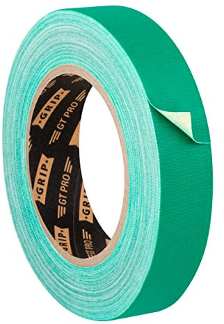 GRIP Eventbasics Hula Hoop Tape Grün, GT PRO Neon Tape, 25 mm x 25 m, Schwarzlicht Gaffa Tape UV-aktiv, matt